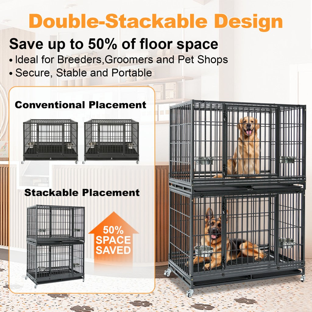 47" Heavy Duty Dog Cage for XL/XXL Dogs 471D02