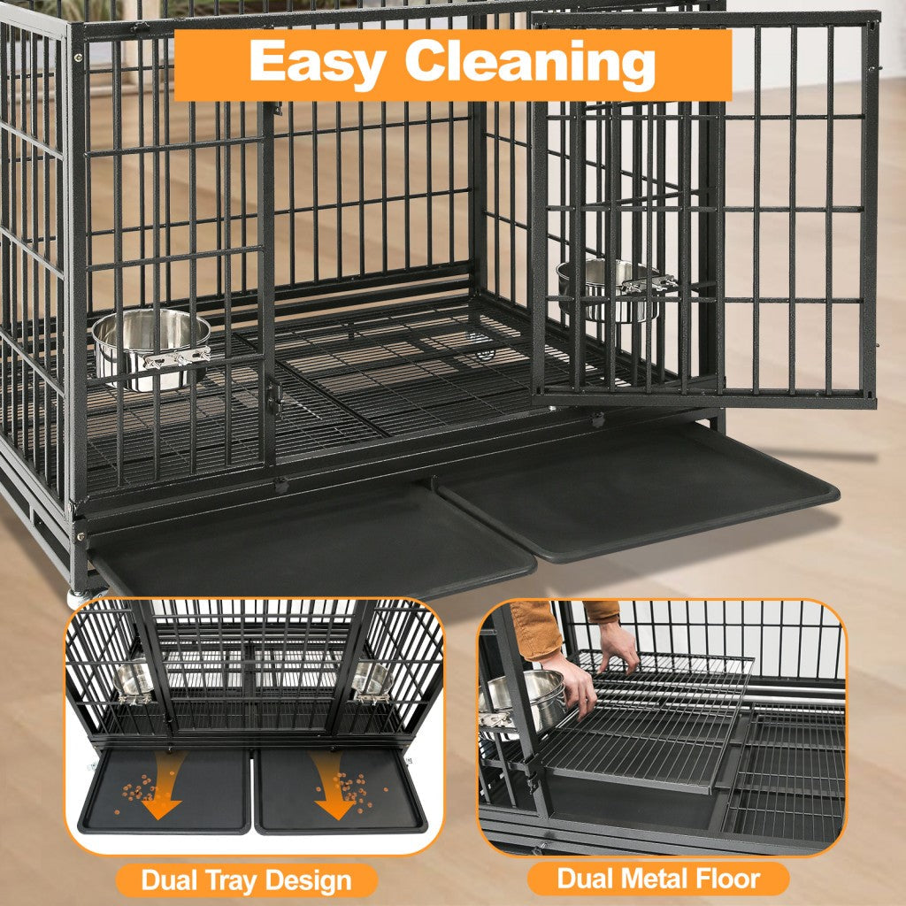 47" Heavy Duty Dog Cage for XL/XXL Dogs 471D02